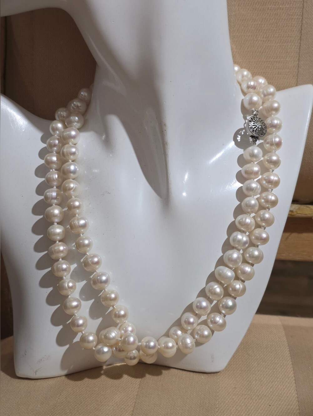 14KGF 36 IN 9.8 MM GENIUNE CULTURED BAROQUE PEARLS AMAZING LUSTER 106.09 Grams